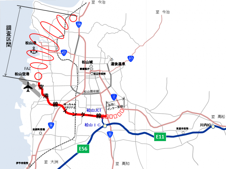 松山外環状道路図面