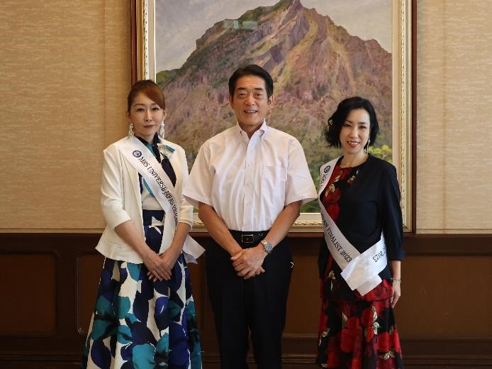 6月28日（水曜日）ミセスユニバースジャパン2023日本大会出場者らの訪問（県庁）の画像